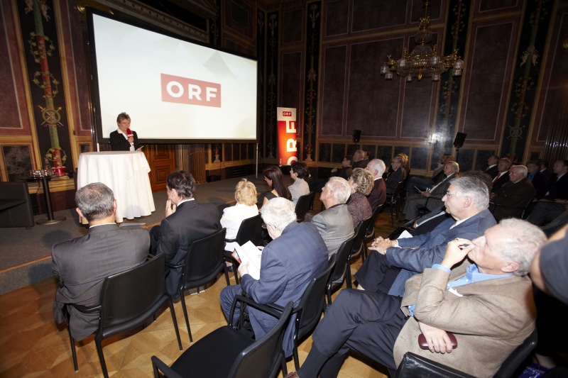 ORF-Abteilungsleiterin Dr.in Gisela Hopfmueller-Hlavac praesentiert die TV-Dokumentation Der Zweite Weltkrieg - Verfolgt, verschleppt, vernichtet