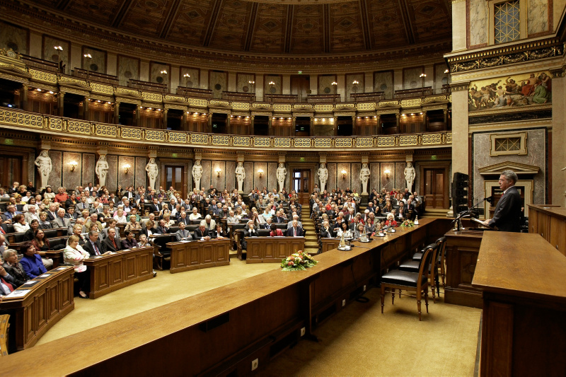 Bundespräsident Dr.Heinz Fischer am Rednerpult.