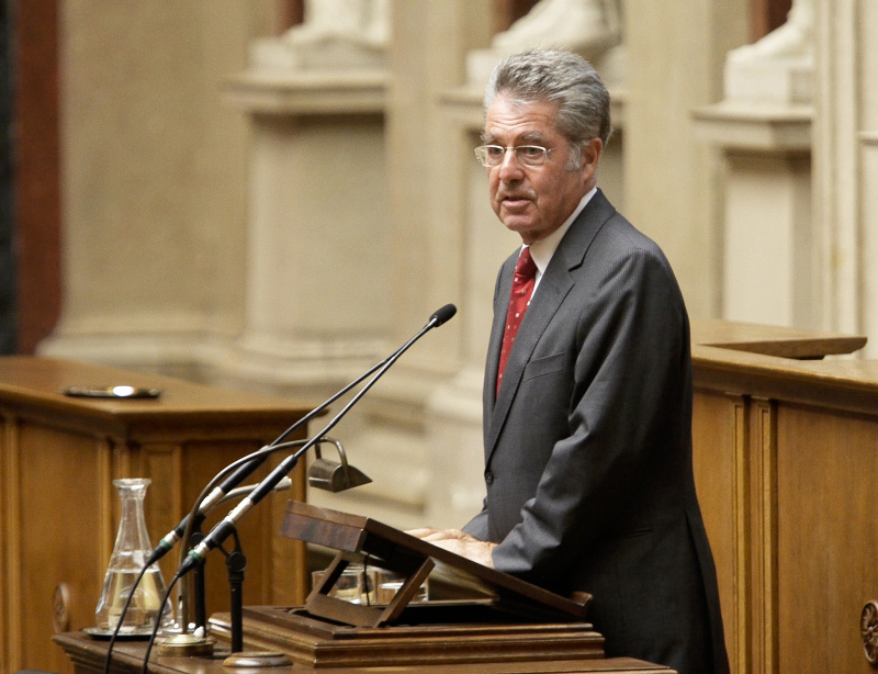 Bundespräsident Dr.Heinz Fischer am Rednerpult.