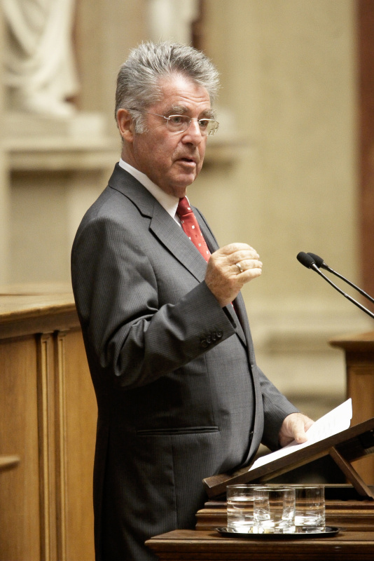 Bundespräsident Dr.Heinz Fischer am Rednerpult.