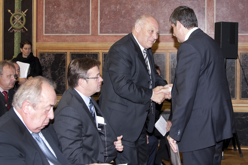v.li. Fritz Neugebauer; Guenther Platter - Landeshauptmann von Tirol; Dr. Luis Durnwalder - Landeshauptmann von Suedtirol; Dr. Michael Spindelegger - Bundesminister für europaeische und internationale Angelegenheiten