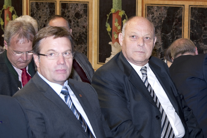 v.li. Günther Platter - Landeshauptmann von Tirol; Dr. Luis Durnwalder - Landeshauptmann von Südtirol