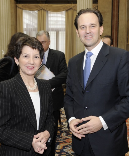 v.li. Mag.a Barbara Prammer - Nationalratspräsidentin und Dimitris Droutsas - stellvertretender Außenminister von Griechenland