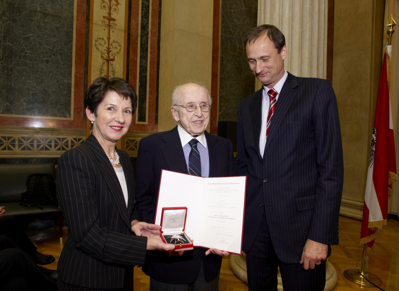 v.li. Mag.a Barbara Prammer - Präsidentin des Nationalrates, Eric Pleskow - Präsident des Wiener Filmfestivals Viennale und Dr. Andreas Mailath-Pokorny, Stadtrat für Kultur und Wissenschaft