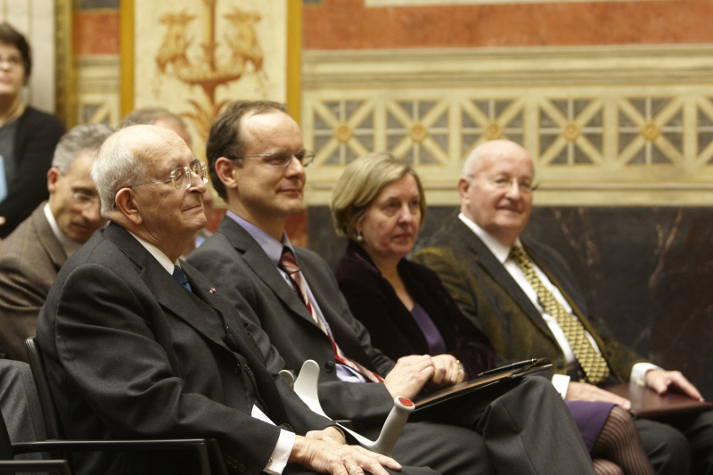 v.links: Univ.Prof.Dr.DDr.h.c. Gerald Stourzh, MMag. DDr. Hubert Sickinger, Univ.Prof. Dr. Sonja Puntscher-Riekmann und Univ.Prof. DDr. Manfried Welan