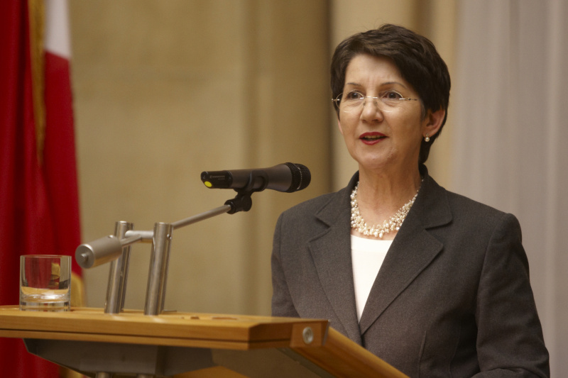 Nationalratspraesidentin Mag. Barbara Prammer am Rednerpult.