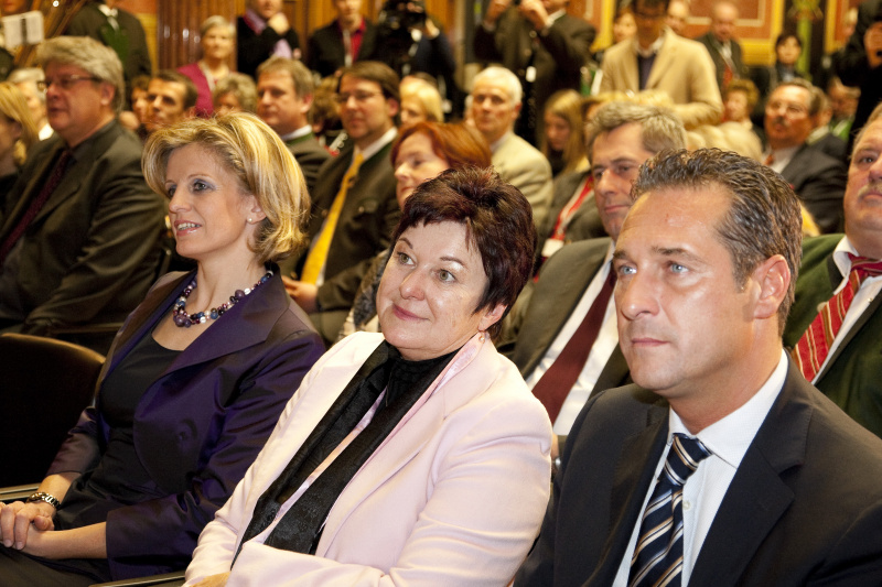 Petra Mitterer, Bundesratsvizepräsidentin Susanne Neuwirth, H.C. Strache - Klubobmann der FPOE