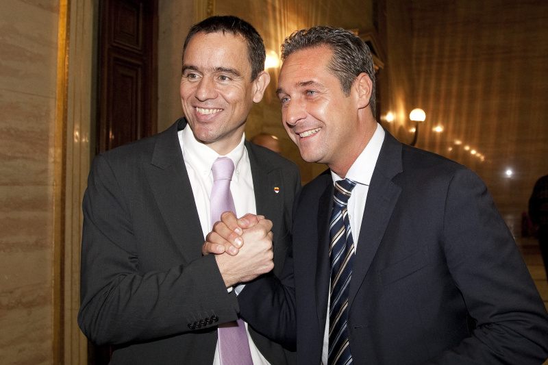 v.li. Uwe Scheuch und H.C. Strache - Klubobmann der FPOE