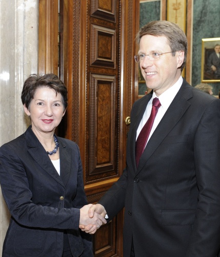 v.li. Mag.a Barbara Prammer - Nationalratspräsidentin und Samuel Zbogar - slowenischer Außenminister