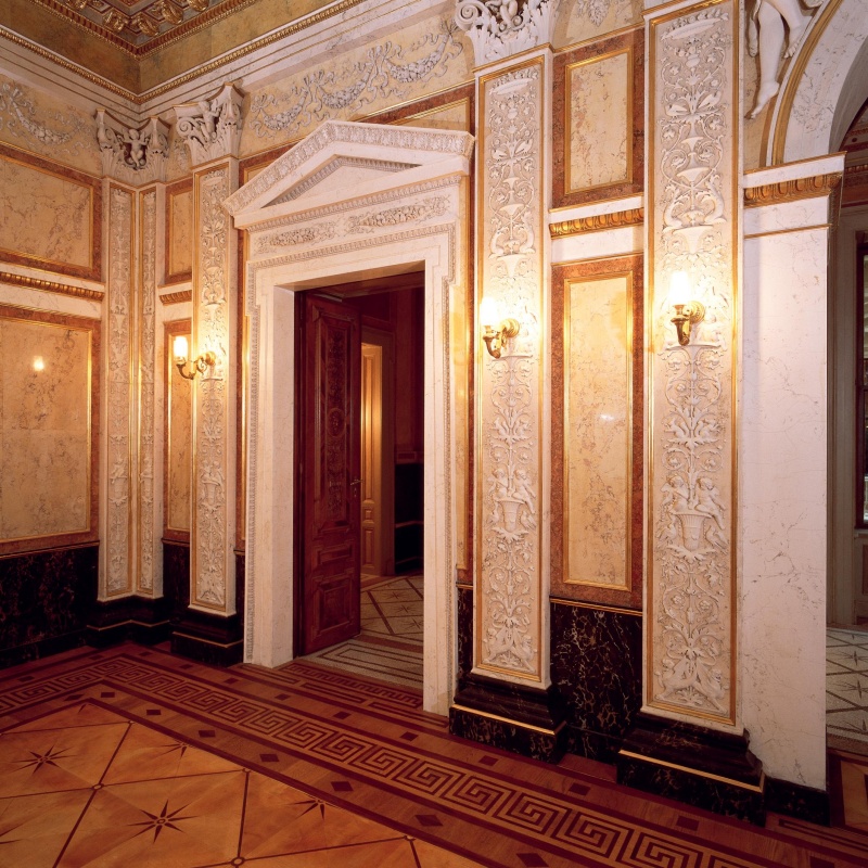 Ansicht des Festsaals, Bel Etage.