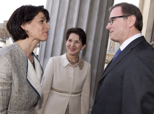 v.li. Doris Leuthard in Wien - Schweizer Bundespräsidentin; Mag.a Barbara Prammer - Nationalratspräsidentin und Karlheinz Kopf - ÖVP-Klubobmann