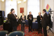 Bundesratspräsident Erwin Preiner(1.v.re.) mit den Künstlern