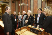 Bundesratspräsident Erwin Preiner (1.v.li)  mit den Künstlern