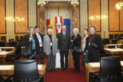 Bundesratspräsident Erwin Preiner (4.v.li.) mit den Künstlern