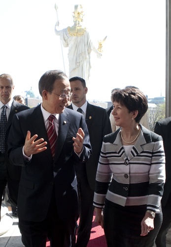 v.li. Ban Ki-Moon -  UN-Generalsekretär und Nationalratspräsidentin Mag.a Barbara Prammer.