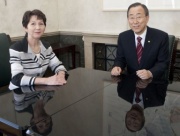 v.li. Nationalratspräsidentin Mag.a Barbara Prammer und Ban Ki-Moon -  UN-Generalsekretär