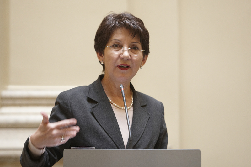 Nationalratspräsidentin Mag. Barbara Prammer am Rednerpult.