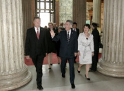 v.li.  Peter Mitterer - Präsident des Bundesrates, Bundespräsident Dr. Heinz Fischer und Nationalsratspräsidentin Mag.a Barbara Prammer