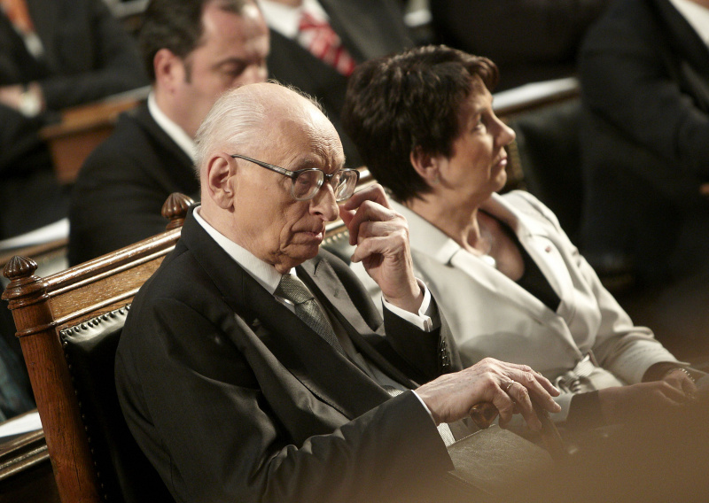 v.li. Dr. Wladiyslaw Bartoszewski - Staatssekretär der Republik Polen und Nationalsratspräsidentin Mag.a Barbara Prammer