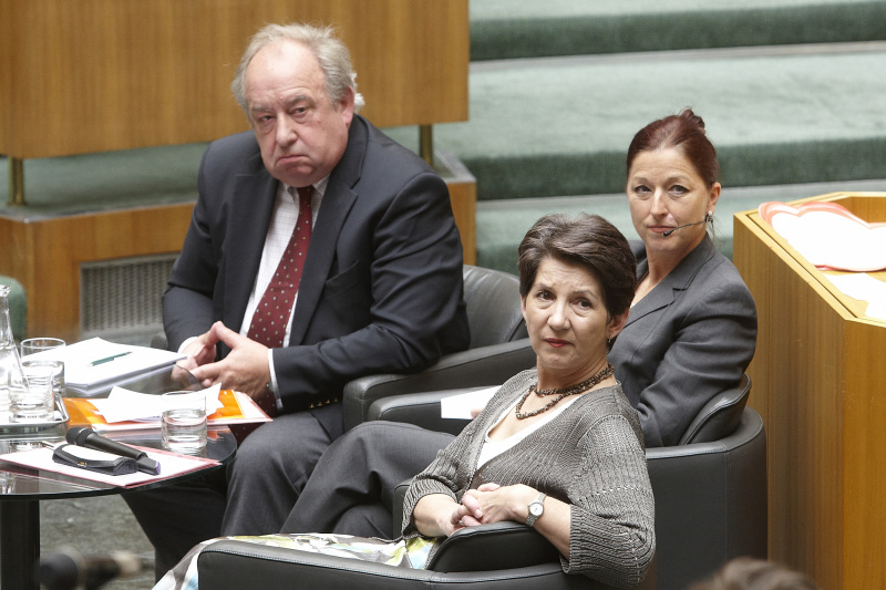 v.li. Fritz Neugebauer - Zweiter Nationalratspräsident, Mag.a Barbara Prammer - Nationalratspräsidentin und Mag.a Hannah Lessing