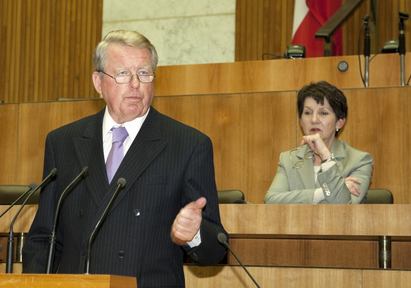 Dr. Franz Vranitzky - Bundeskanzler a.D. am Rednerpult