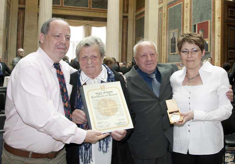 v.li. Arie Zychlinski, Hermine Füreder, Alois Schatz und Gattin von Arie Zychlinski
