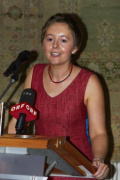Wissenschaftspreisträgerin 2005 Patricia Heindl am Rednerpult