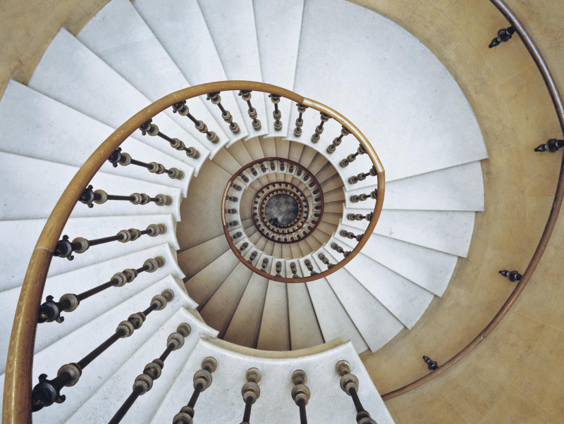 Blick von oben nach unten.