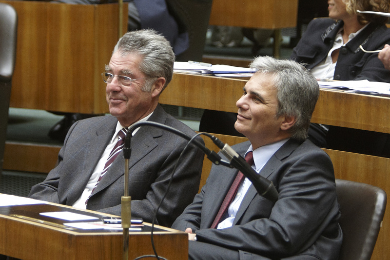 v.li.: Bundespräsident Dr. Heinz Fischer und Bundeskanzler Werner Faymann