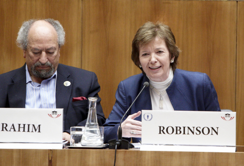 v.li. Saad Ibrahim - Sociologist and Human Rights Activist und Mary Robinson - Former UN High Commissioner for Human Rights