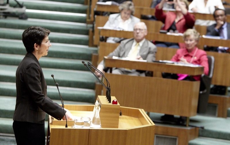 Nationalratspräsidentin Mag.a Barbara Prammer am Rednerpult