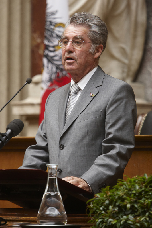 Dr. Heinz Fischer - Bundespräsident am Rednerpult