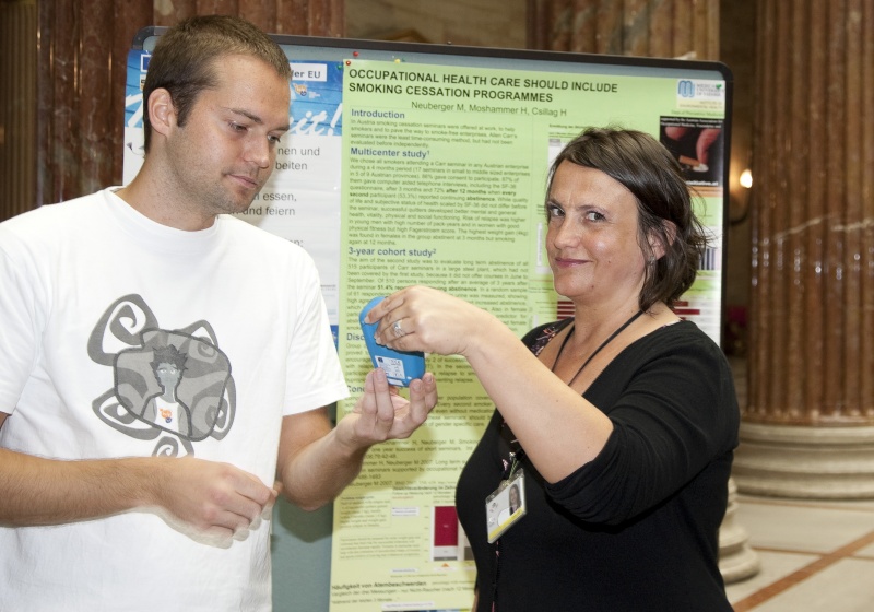 Michael Kriehuber und eine Veranstaltungsteilnehmerin