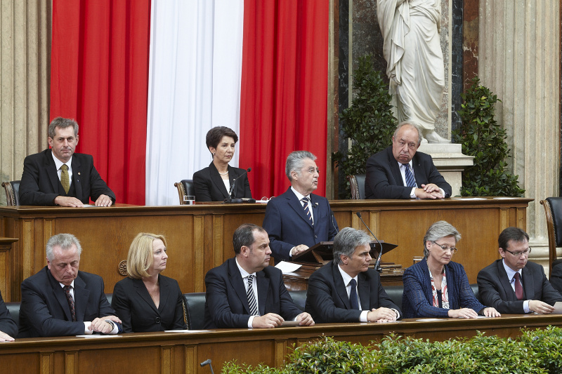 Bundespräsident Dr. Heinz Fischer am Rednerpult