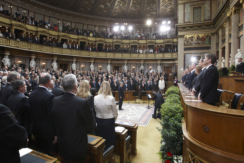 Bundespräsident Dr. Heinz Fischer bei seiner Angelobung.