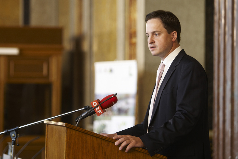 Johannes Schmuckenschlager - Nationalratsabgeordneter am Rednerpult