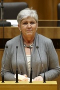 Gabriele Binder-Maier -  Nationalratsabgeordnete der SPÖ, am Rednerpult.