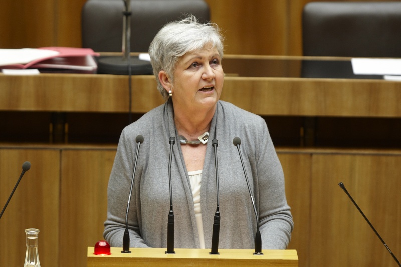 Gabriele Binder-Maier -  Nationalratsabgeordnete der SPÖ, am Rednerpult.