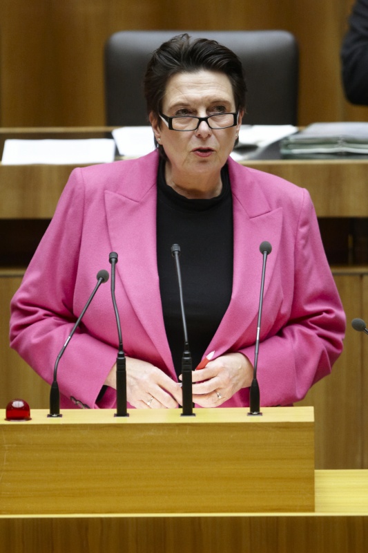 Renate Csörgits, Nationalratsabgeordnete der SPÖ, am Rednerpult