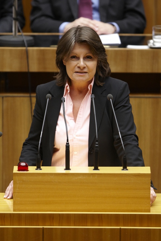 Mag. Andrea Kuntzl, Nationalratsabgeordnete der SPÖ, am Rednerpult.
