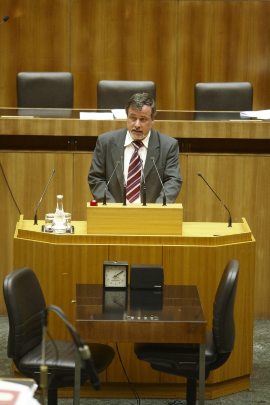 Hermann Lipitsch, Nationalratsabgeordneter der SPÖ, am Rednerpult.