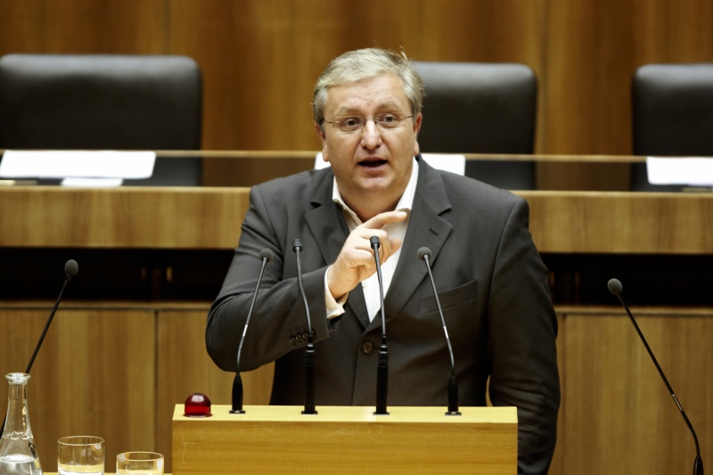 Dr. Christoph Matznetter, Nationalratsabgeordneter der SPÖ, am Rednerpult.
