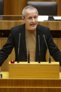 Dr. Peter Pilz,  Nationalratsabgeordneter der Grünen, am Rednerpult.