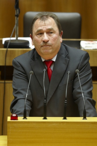 Walter Schopf,  Nationalratsabgeordneter der SPÖ, am Rednerpult.