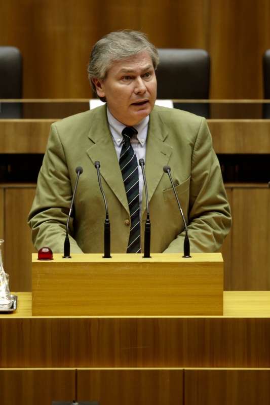 Gerhard Steier, Nationalratsabgeordneter der SPÖ, am Rednerpult.