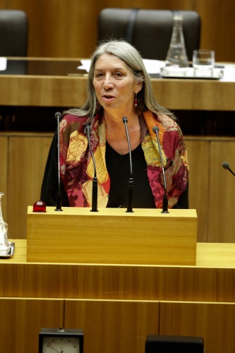 Mag. Heidemarie Unterreiner -Nationalratsabgeordnete der FPÖ am Rednerpult.