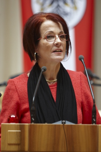 Ana Blatnik, Bundesrätin der SPÖ, am Rednerpult.