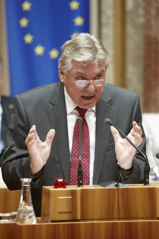 Mag. Wolfgang Erlitz, Bundesrat der SPÖ, am Rednerpult.