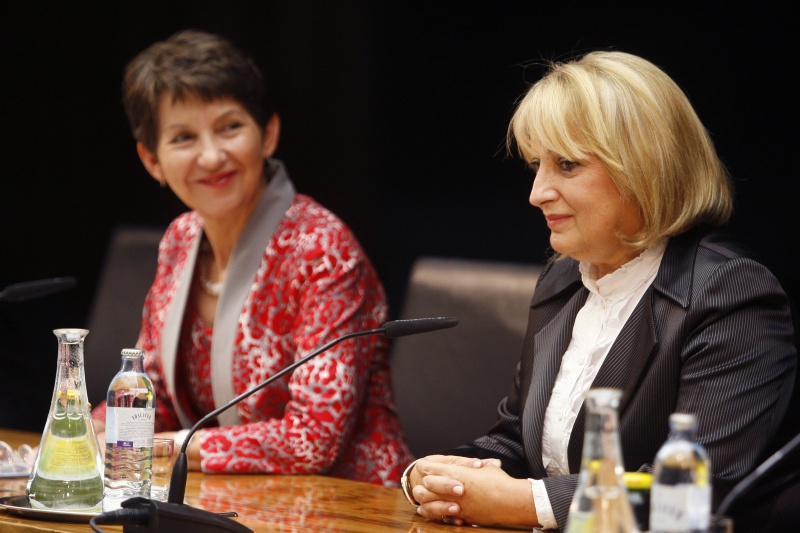 v.li. Nationalratspräsidentin Mag.a Barbara Prammer und  Parlamentspräsidentin der Republik Serbien Prof. Slavica Djukic-Dejanovic