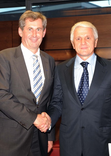 v.li. Martin Preineder - Bundesratspräsident und Dr. Wolodymyr Lytwyn - Parlamentspräsident der Ukraine